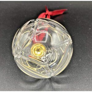 Vintage Tiffany Glass Ball Globe Christmas Ornament Hand Blown Decor
